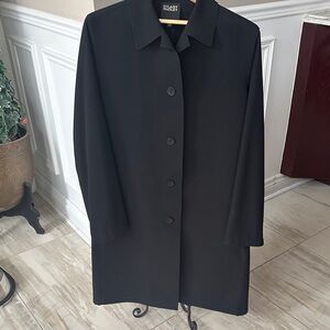 Hilary Radley Black Single-Breasted Coat